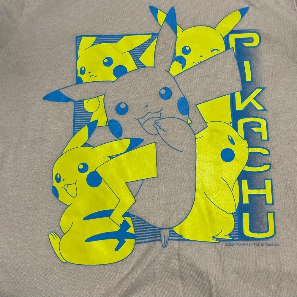 Old Navy Lot‎ Of 2 Pikachu Tee Gender Neutral Kids Size Small/medium Gray Pink
